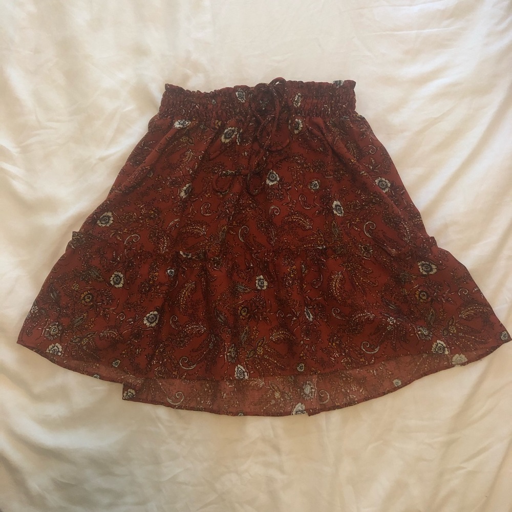 NWOT Francescas Miami Boho Burnt Orange Skirt Med